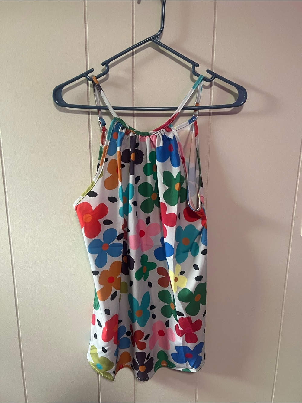 MISSLOOK Multicolor Floral Halter Tank Top